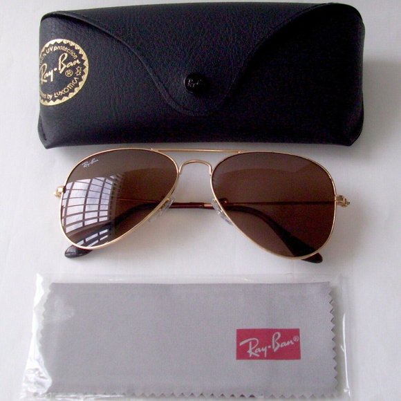 New RB 3025 001/33 gold/brown 58mm sunglasses main image 5